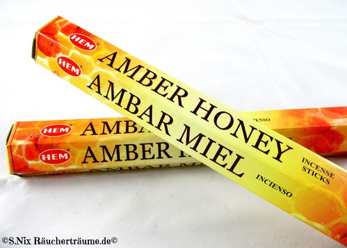 HEM Räucherstäbchen Amber Honey / Amber Honig