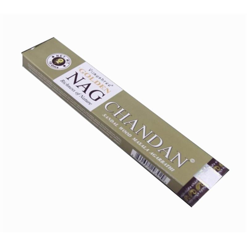 Räucherstäbchen Golden Nag Chandan 15 Gramm Sandelholz